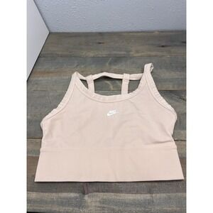 Nike Air Dri Fit Sports Bra Women's S Unpadded Peach/Tan Neutral